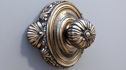 Elegant Antique Door Knob with Intricate  Ornate Design
