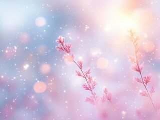 Fototapeta premium Dreamy Sparkling Abstract Background with Soft Pastel Colors and Gentle Sunlight Effects