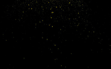 Lemon Juice beverage bubble Water splash on object to create shape form fluttering in droplet and wave. Oil lubricant spray water to object make curve drop explosion. Black background isolated