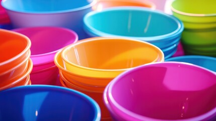 Colorful Plastic Bowls