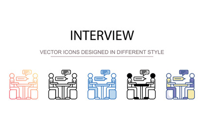 Interview icon design with white background stock illustration