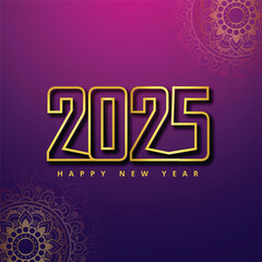 2025 new year holiday card in modern style text design