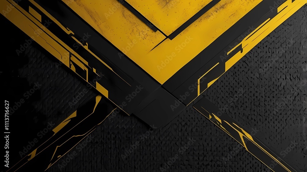 Poster abstract yellow and black are light pattern with the gradient is the with floor wall metal texture s