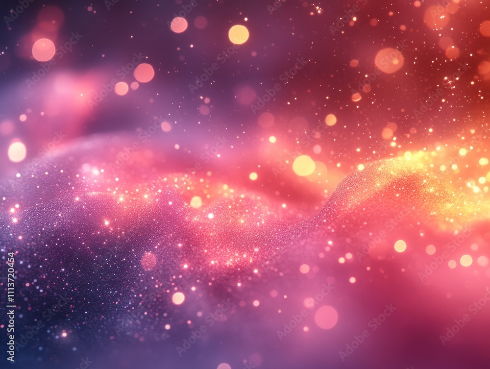 Poster sparkling light rays background with bokeh and dreamy atmosphere