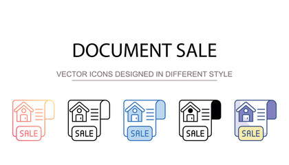 Document Sale icon design with white background stock illustration