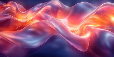 Fototapeta premium Surreal Transparent Swirling Shapes in Pastel Lighting