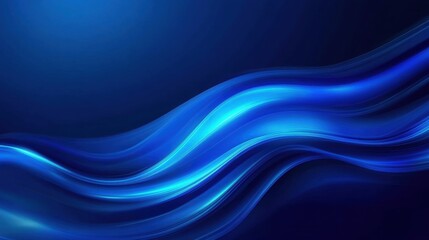 Obraz premium An abstract illustration of flowing blue waves, conveying a sense of calm and fluidity.