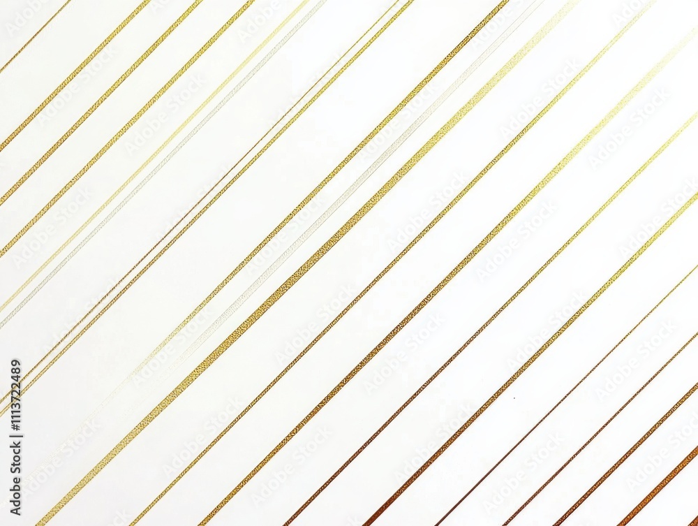 Aufkleber a clean white background is adorned with delicate, thin diagonal lines in gold, creating a stylish a