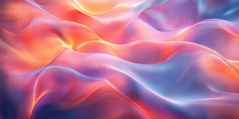 Obraz premium Iridescent Ribbons Dynamic Abstract Composition Soft Pastel Lighting