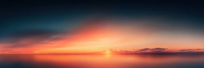 Obraz premium Dramatic Sunset Landscape with Colorful Sky and Clouds at Beach in Golden Hour with Pink Orange Blue and Yellow Hues