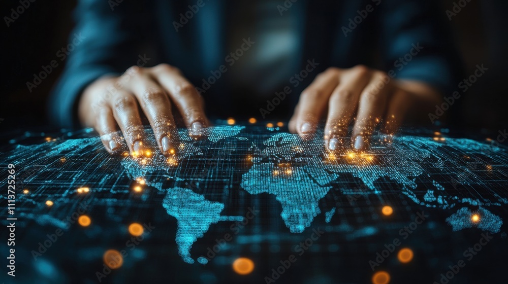 Aufkleber customer relationship management focus target on global structure customer network technology data e