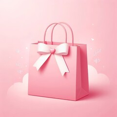 pink shopping bag
