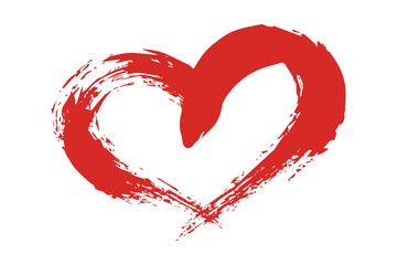 Simple hand drawn heart drawing illustration Scribble heart doodle Love clipart