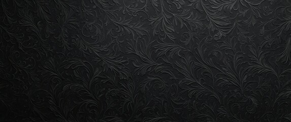 Elegant black floral pattern background, perfect for modern design projects