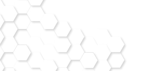 White Hexagonal Background. Luxury White Pattern. 3D Futuristic abstract honeycomb mosaic white background. geometric mesh cell texture. modern futuristic wallpaper.