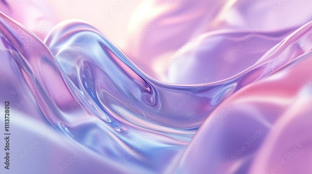 Poster an ethereal swirl of translucent fabric showcasing soft pastel colors in flowing patterns.