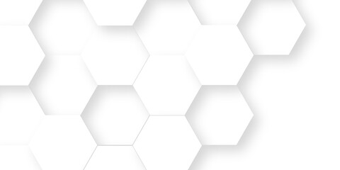 White Hexagonal Background. Luxury White Pattern. 3D Futuristic abstract honeycomb mosaic white background. geometric mesh cell texture. modern futuristic wallpaper.