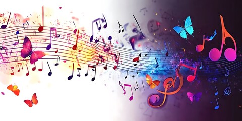 Fototapeta premium music notes background