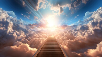 stairway to heaven HD 8K wallpaper Stock Photographic Image