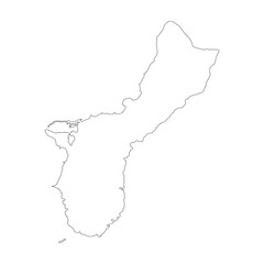 Guam blank outline map