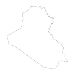 Iraq blank outline map