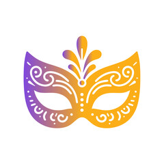 Gradient Brazilian festival Carnival mask vector illustration