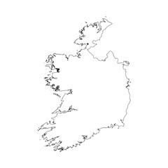 Ireland blank outline map