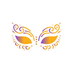 Gradient Brazilian festival Carnival mask vector illustration
