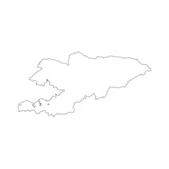 Kyrgyzstan blank outline map