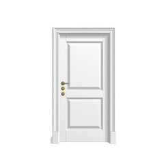 Naklejka premium Elegant White Wooden Door Design