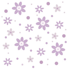 Pastel Floral Polka Dot Pattern