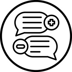 Plus And Minus Comments Icon Style