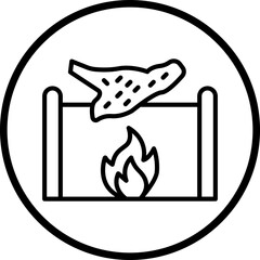 Roasted Meat Icon Style