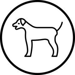 Viking Hunting Dog Icon Style