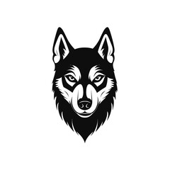 Aggressive Siberian Husky Dog logo