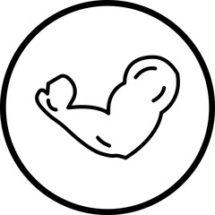 Arm Muscle Icon Style