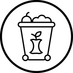 Food Waste Icon Style