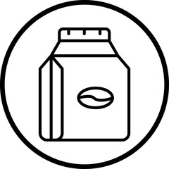 Coffee Bag Icon Style