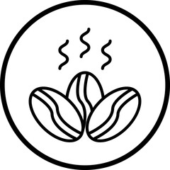Coffee Beans Icon Style