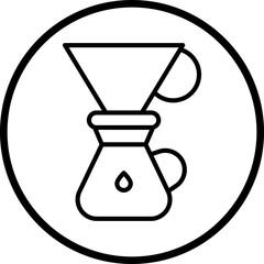 Coffee Dripper Icon Style