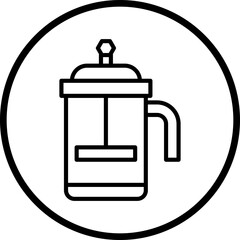 Coffee Press Icon Style