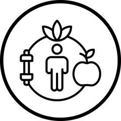 Healthy Lifestyle Icon Style