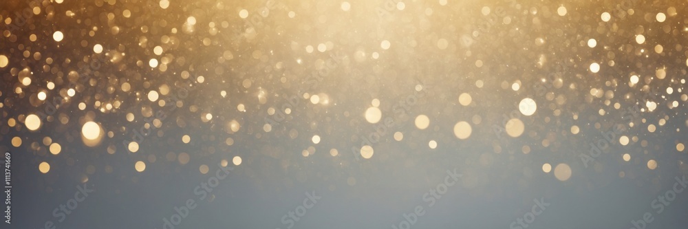 Aufkleber Abstract Golden Bokeh Light Pattern with Soft Glow and Depth Illustration