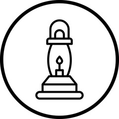 Gas Lamp Icon Style
