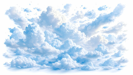 White sky with clouds