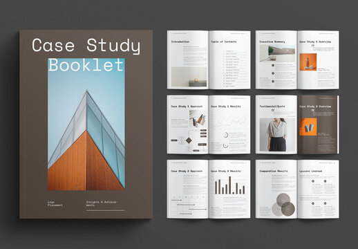 Case Study Booklet Template Brochure Design Layout
