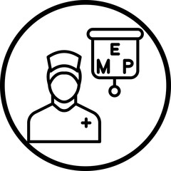Ophthalmic Nurse Male Icon Style