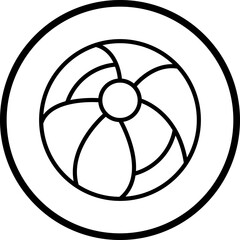 Beach Ball Icon Style