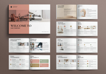 Welcome Book Template Design Layout Landscape