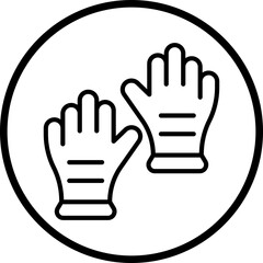 Gloves Icon Style